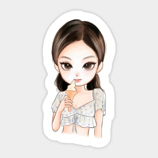 Blackpink Jennie Ice-cream T-shirt Sticker